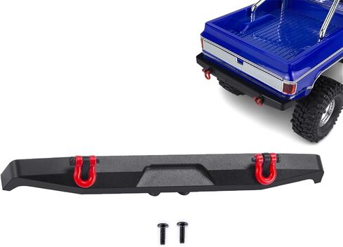RCHUBAM TRX4M K10 Front & Rear RC Bumper 1Set Aluminum RC Car Bumper with Red Metal Trailer Hitch Hooks Compatible for 1/18 TRX4M K10 RC Crawler Car (Front & Rear) in Kuwait