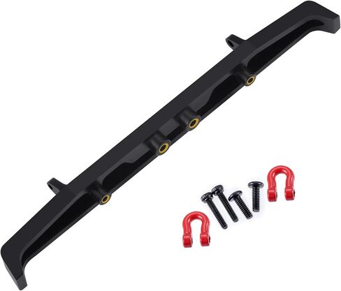 RCHUBAM TRX4M K10 Front & Rear RC Bumper 1Set Aluminum RC Car Bumper with Red Metal Trailer Hitch Hooks Compatible for 1/18 TRX4M K10 RC Crawler Car (Front & Rear) in Kuwait
