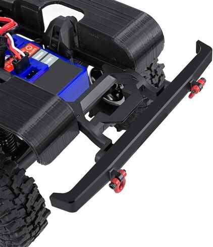 RCHUBAM TRX4M K10 Front & Rear RC Bumper 1Set Aluminum RC Car Bumper with Red Metal Trailer Hitch Hooks Compatible for 1/18 TRX4M K10 RC Crawler Car (Front & Rear) in Kuwait