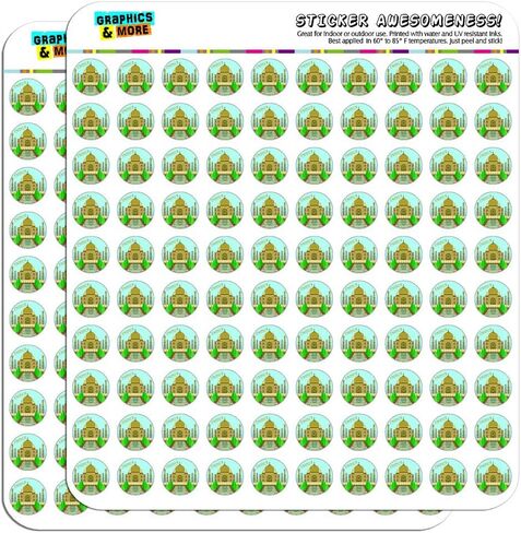 India Taj Mahal Travel 1/2" (0.5") Planner Calendar Scrapbooking Crafting Stickers - Opaque in Saudi Arabia