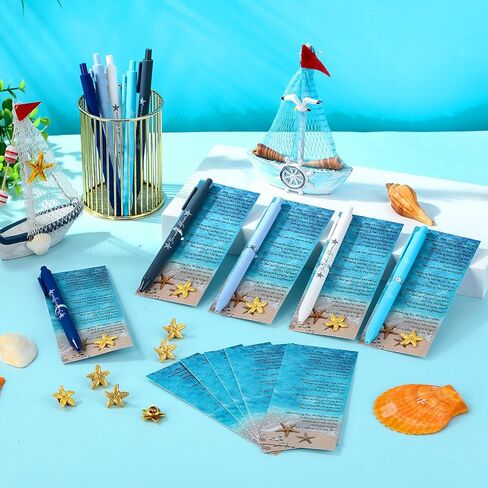 20 Pcs Starfish Story Gifts Keepsake Set Appreciation Employee You Make a Difference Motivational Cards Inspirational Ballpoint Pens and Starfish Charms for Teacher Volunteer Women Men in Kuwait