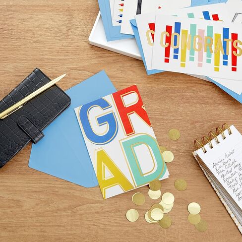 Hallmark Graduation Cards Bulk Assortment, Colorful Congrats (36 Cards and Envelopes, 6 Designs) in Saudi Arabia