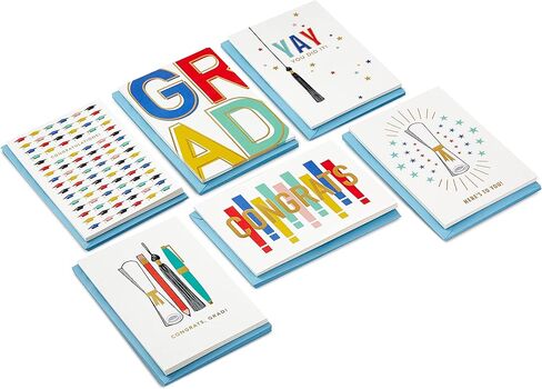 Hallmark Graduation Cards Bulk Assortment, Colorful Congrats (36 Cards and Envelopes, 6 Designs) in Saudi Arabia
