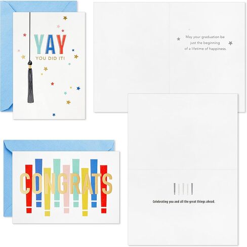 Hallmark Graduation Cards Bulk Assortment, Colorful Congrats (36 Cards and Envelopes, 6 Designs) in Saudi Arabia