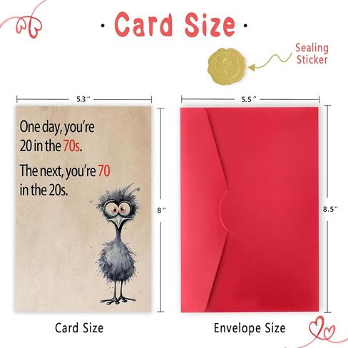 Happy 70th Birthday Gifts Card for Women Men, Funny 70th Birthday Decorations for Him Her, Unique Gifts for 70 Year Old Man Woman in Kuwait