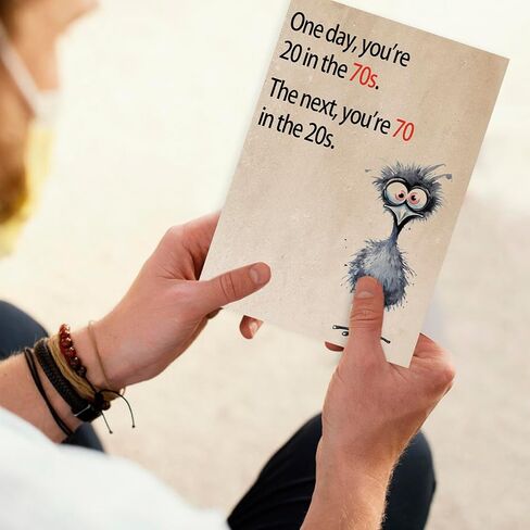 Happy 70th Birthday Gifts Card for Women Men, Funny 70th Birthday Decorations for Him Her, Unique Gifts for 70 Year Old Man Woman in Kuwait