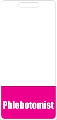 Phlebotomist Badge Buddy (Pink) - Vertical Heavy Duty Badge Tags for Phlebotomy Technician - Double Sided Badge Identification Card in Saudi Arabia