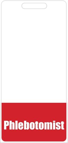 Phlebotomist Badge Buddy (Pink) - Vertical Heavy Duty Badge Tags for Phlebotomy Technician - Double Sided Badge Identification Card in Saudi Arabia