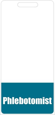 Phlebotomist Badge Buddy (Pink) - Vertical Heavy Duty Badge Tags for Phlebotomy Technician - Double Sided Badge Identification Card in Saudi Arabia