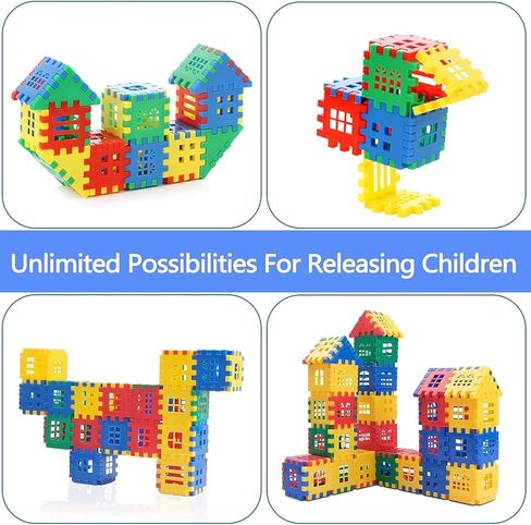 Interlocking Building Blocks Toys for Kids - Toddlers Building Blocks Educational Toys Set 70 PCS 45F in Saudi Arabia