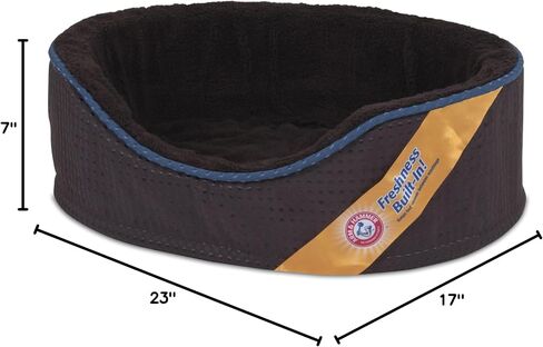 Petmate Assorted Plush/Suede Lounger for Pets, 23 x 17 x 7-Inch, Made in USA in Saudi Arabia