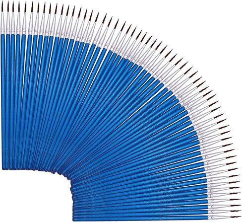 60 Pack Artists' Pointed Round Brush,Synthetic Bristles Painting,Detail Paint Brush,Nail Brushes for Miniature or Details Painting,Coloring,Drawing by Acrylic, Oil,Ink and Watercolor (S(#0)) in Saudi Arabia
