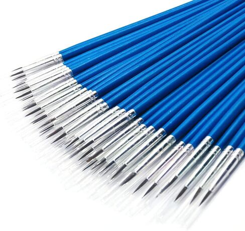 60 Pack Artists' Pointed Round Brush,Synthetic Bristles Painting,Detail Paint Brush,Nail Brushes for Miniature or Details Painting,Coloring,Drawing by Acrylic, Oil,Ink and Watercolor (S(#0)) in Saudi Arabia