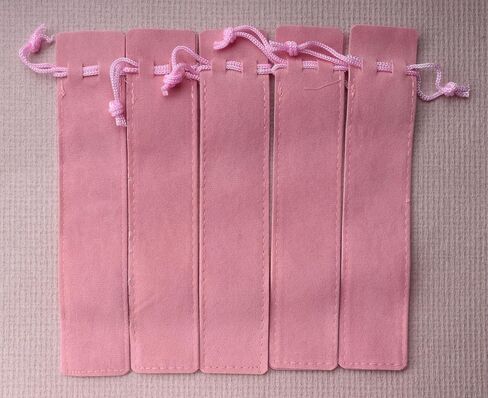 sowaka 10 Pcs Pen Pouch Bags Small 6.9 x 1.4 Inch Velvet Drawstring Pencil Sleeve Holder for Protecting Gifting Storage Things Office Adult Business Supplies (Pink) in Saudi Arabia