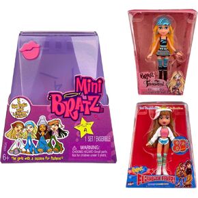Bratz Mini Series 4 أرقام قابلة للتحصيل من قبل Mga's Miniverse ، و 2 دمى صغيرة لكل عبوة أعمى ، وتضاعف التغليف مثل العرض ، و y2k الحنين ، والجمع بين 6 7 8 9 10+