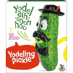 White Elephant Gifts for Adults & Kids - Yodeling Pickle - Funny Gag Gift for Men, Women, Dad, Teens - Small Funny Christmas Ideas Stocking Stuffers - Unique for Yankee Swap - Weird Toys