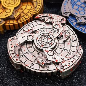مجموعة DND DND DND 7-in-1 ، DND DICE ، حالة هدية لمجموعة DND DICE ، تدور أحداث البوصلة المعدنية ، هدايا لعبة لعب الأدوار (الأزرق)