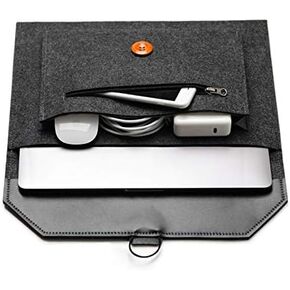 Felt Laptop Sleeve Case Bag for Microsoft Surface Pro 8 7 6 X/Dell Chromebook 11/XPS 12 /Latitude 7280 12.5"/ Samsung Chromebook Plus V2 12.2’’/ Chromebook 4 3 2/HP Pavilion X360/Stream 11 (Black)