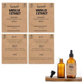 Homemade Vanilla Extract Labels Stickers Personalized for Handcrafted Vanilla Bottles.labels for Spice Jars.homemade vanilla extract stickers Holiday Christmas Gifts (24)