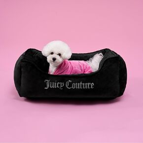 Juicy Couture Crown Bling Pink Pet Bed for Dogs and Cats - Small 24" x 14" x 8"
