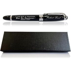 Inspirational Quote Gift Pen, I Am Not A Teacher But An Awakener - Robert Frost, Teacher Gift Pen, Engraving Pen Gift, Ballpoint Pen, Best Teacher Gifts For Women Men, Teacher Appreciation Gifts