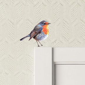 Bird Vinyl Stickers, Robin Sticker, Cute Watercolor Robin, Mirror Stickers, Car Sticker Vinyl Decal, Robin Wall Sticker, Nursery Decal, Bird Wall Decal, Christmas Decor, Kids Room Decal, Set of 6