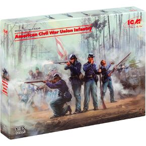 ICM 35020 - Plastic Military Figure Model Kit Union Infantry, American Civil War - Scale 1:35