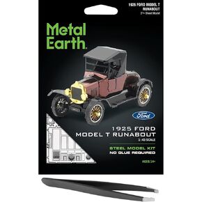 Metal Earth Fascinations 1925 Ford Model T Runabout 3D Metal Model Kit Bundle with Tweezers