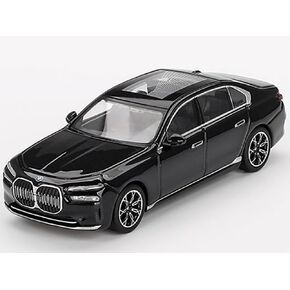 Diecast Collectibles Model Car Compatible with Mini GT 1:64 BMW i7 eDrive60 Black Sapphire Diecast Model Car MGT00802