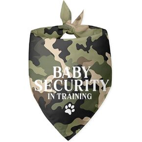 Baby Security in Training Dog Bandana Baby Announcement Dog Bandana Camo Dog Bandana Pregnancy Announcement Photo Prop Pet Scarf Accessories for Pet Dog Lovers Gifts