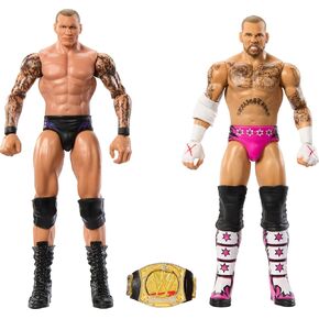 Mattel WWE Main Event Championship Showdown 2-Pack Action Figures & Accessory, Series #19 CM Punk vs Randy Orton Collectible Set