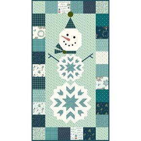 Riley Blake Arrival of Winter Collection by Sandy Gervais, Premium Quilting Fabric, Perfect for Quilting, Crafting, Sewing Projects and More… (Frosty Wall Hanging Kit)