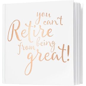 Calculs Retirement Party Guest Book for Father Can't Retire from Being Great Guestbook Polaroid Picture Book 8.5" Square Hardcover Blank Pages for Instax
