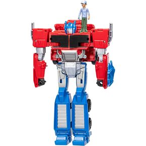 Transformers Toys EarthSpark Spin Changer Optimus Prime 8-Inch Action Figure with Robby Malto 2-Inch Figure, Robot Toys for Ages 6 and Up