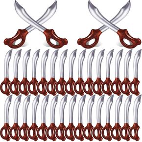 ZAUGONTW 22 Pieces Inflatable Pirates Sword, Pirate Halloween Party Supplies, Inflatable Swords Summer Pool Swimming Party Water Toy