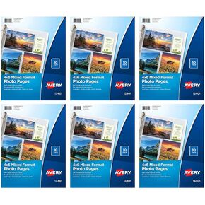 Avery Mixed Format Photo Pages, Acid Free, Pack of 10 (13401), 6 Packs
