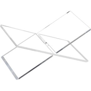 Acrylic Book Stands for Display - Cookbook Stand for Kitchen Counter, Bible Stands for Display at Home, Acrylic Book Holders for Reading Hands Free (Clear)