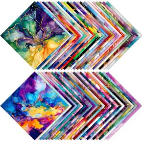 24Pcs Galaxy Pattern Scrapbook Paper Pack 6"x6" Starry Sky Specialty Paper Scrapbooking Cardstock Paper Designer Paper Pads Junk Journal Craft Paper, Decoupage Card Making Supplies