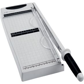 Tim Holtz Paper Cutter Tool - Maxi Guillotine Paper Trimmer for Scrapbooking, Vinyl, and Craft Paper - 12.25 Inch Cutting Length with Extendable Ruler and Grid Lines