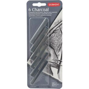Derwent Compressed Charcoal Blocks, Pack, 6 Count (35996)