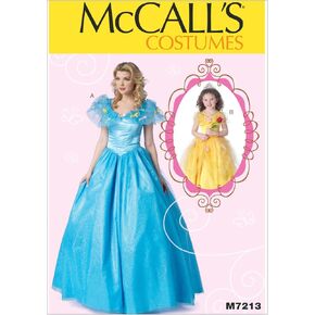 McCall's Patterns M7213 Floor-Length Dress with Full Skirt Sewing Template, Kid (3-4 5-6 7-8)