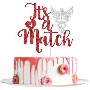 إنها لعبة Topper Cake Topper ، Happy Match Day Cake Topper ، Match 2025 ، Doctor Match Day Decor