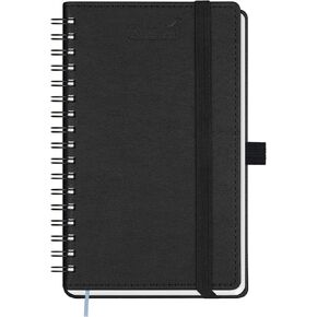 BEZEND Pocket Planner 2025 2026 Weekly and Monthly, 18-Month Academic Year (Jul 25-Dec 26) 3.5" x 6" Calendar Book with Horizontal Daily Appointment, Leather Softcover Spiral - Lavender