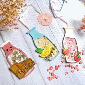 ZFPARTY Cute Milk Bottle Shaker Metal Cutting Dies Stencils for DIY Scrapbooking Decorative Embossing DIY Paper Cards