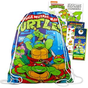 Teenage Mutant Ninja Turtles Travel Activity Set - Bundle with TMNT Travel Bag, Coloring Book, Stickers, More | TMNT Activity Set for Kids, Boys