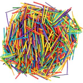 Geetery 1000 Pcs Colorful Craft Match Sticks 2 x 0.1 Inch Wooden Matchsticks DIY Matching Craft Match Sticks for Children Adult Crafting Art Making Kids Projects, 6 Colors