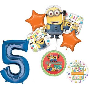 anagram descpicable me minions لوازم حفلة عيد الميلاد الخامس 8 زينة باقة بالون PC