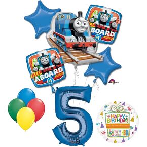 Anagram Thomas the Train Engine 5th Birthday Party Supplies و Palloon Decorations