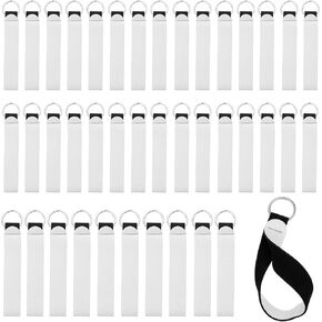 40 Pieces Sublimation Blanks Wrist Lanyard Keychain Holder Heat Press Transfer Wristlet Keychain Wristlet Lanyards Strap for DIY Crafts Women