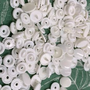 KAM Resin Snap Buttons T5 Color High Quality Pack of 1000 (White)